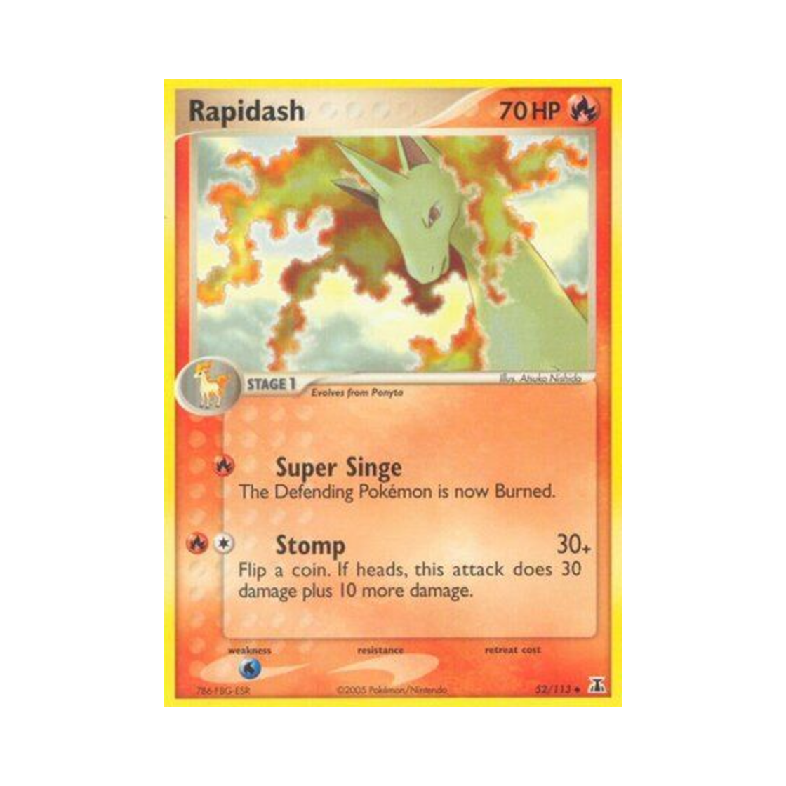 포켓몬 TCG 날쌩마 U EX 델타 스페이시스 (영문판)(Pokemon TCG Rapidash U EX Delta Species (English Ver.))