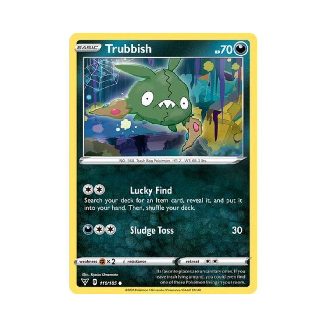 포켓몬 TCG 깨봉이 C 비비드 볼티지 (영문판)(Pokemon TCG Trubbish C Vivid Voltage (English Ver.)) - 1