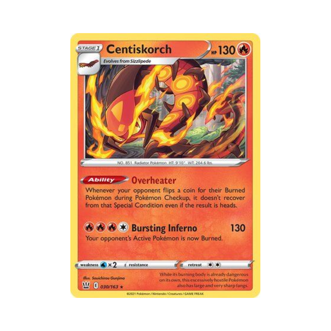 포켓몬 TCG 다태우지네 R 배틀 스타일즈 (영문판)(Pokemon TCG Centiskorch R Battle Styles (English Ver.)) - 1