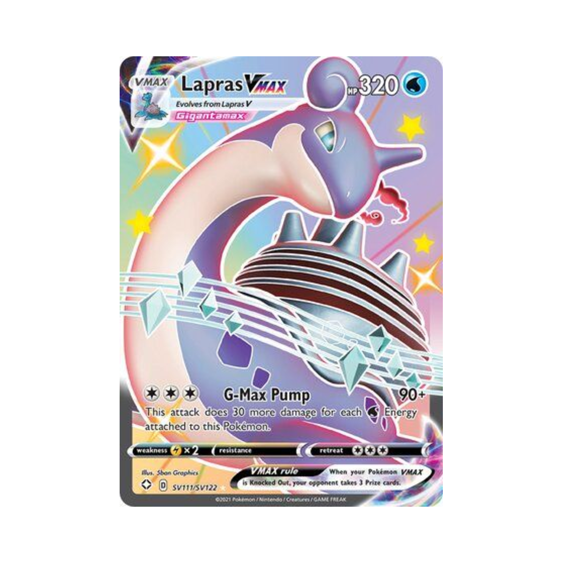 포켓몬 TCG 라프라스 VMAX SRV 샤이닝 페이츠 (영문판)(Pokemon TCG Lapras VMAX SRV Shining Fates (English Ver.)) - 1
