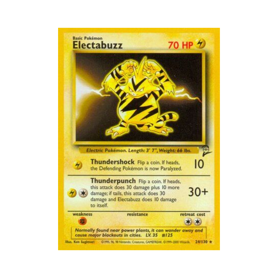 포켓몬 TCG 에레브 R 베이스 세트 2 (영문판)(Pokemon TCG Electabuzz R Base Set 2 (English Ver.))