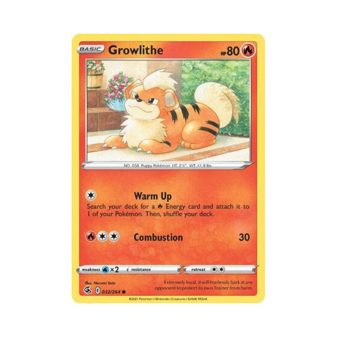 포켓몬 TCG 가디 C 퓨전 스트라이크 (영문판)(Pokemon TCG Growlithe C Fusion Strike (English Ver.)) - 1