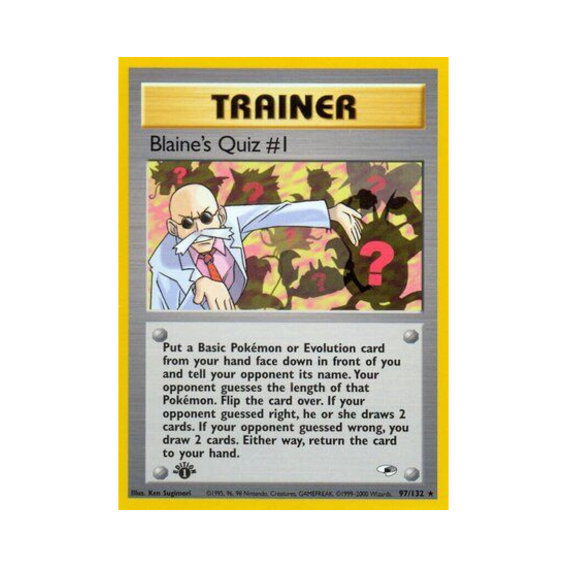 포켓몬 TCG 강연의 퀴즈 #1 R 짐 히어로즈 (영문판)(Pokemon TCG Blaine's Quiz #1 R Gym Heroes (English Ver.)) - 1