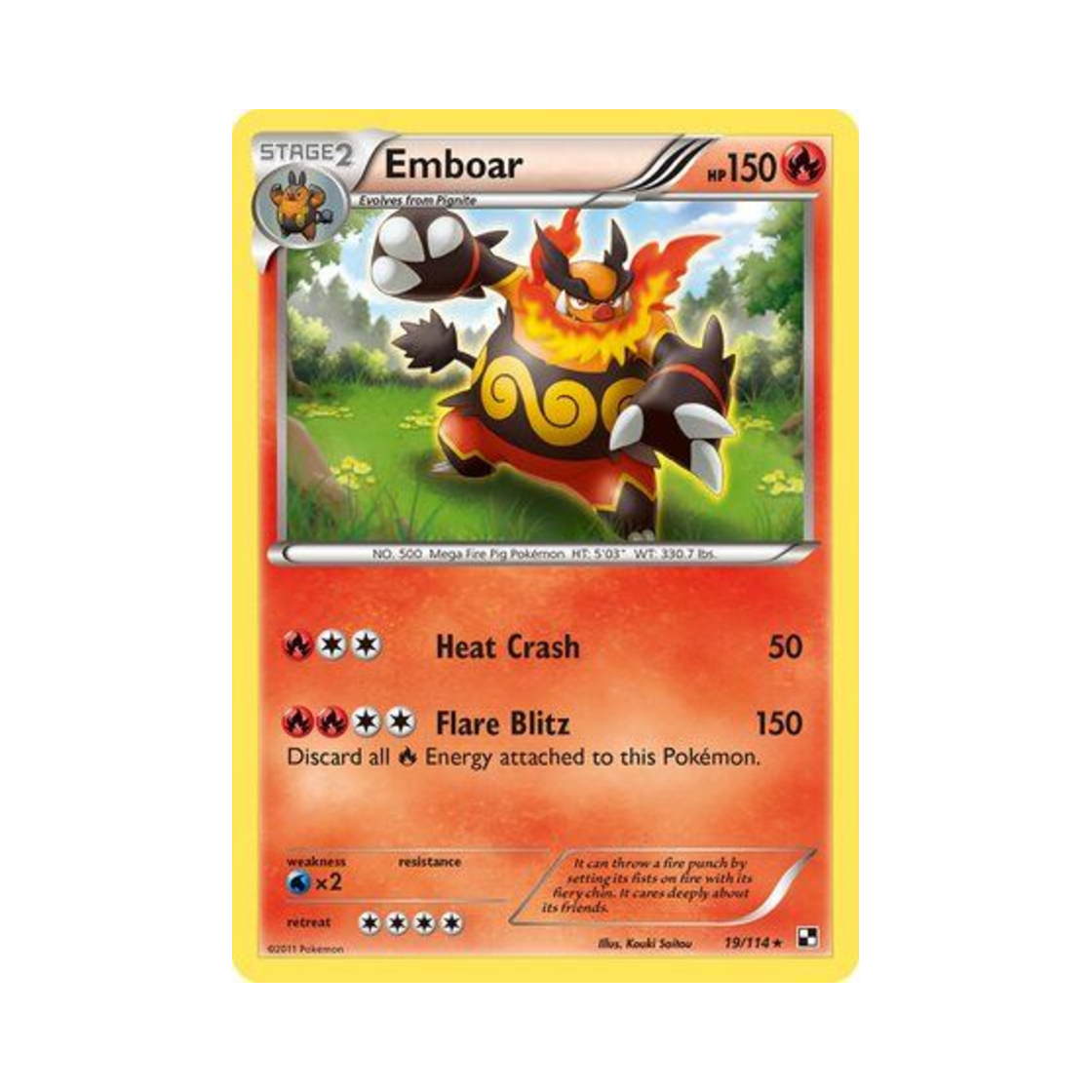 포켓몬 TCG 염무왕 RH 블랙 & 화이트 (영문판)(Pokemon TCG Emboar RH Black & White (English Ver.)) - 1