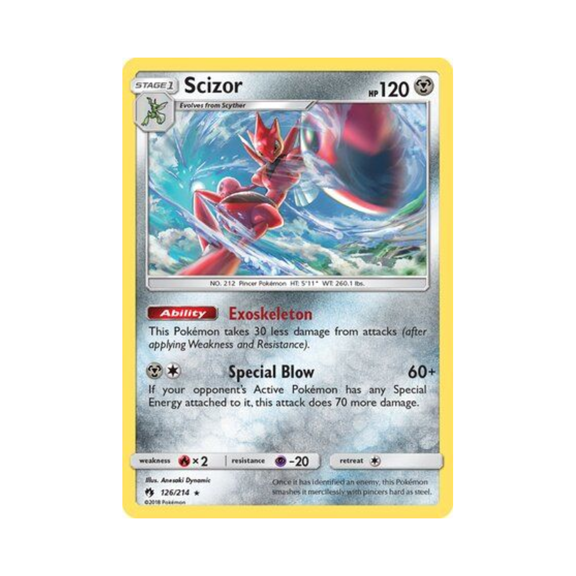 포켓몬 TCG 핫삼 RH 로스트 썬더 (영문판)(Pokemon TCG Scizor RH Lost Thunder (English Ver.)) - 1