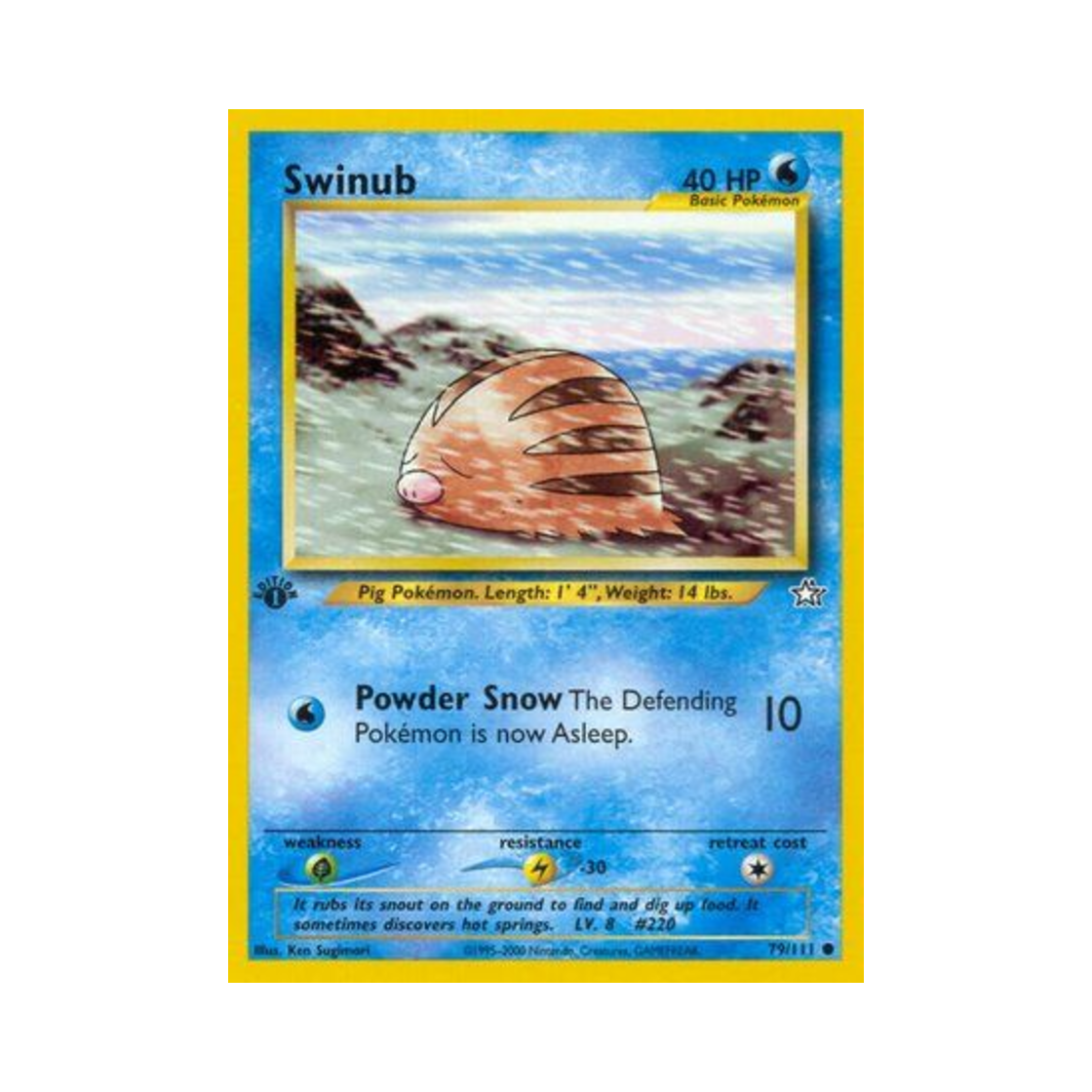 포켓몬 TCG 꾸꾸리 C 네오 제네시스 (영문판)(Pokemon TCG Swinub C Neo Genesis (English Ver.)) - 1