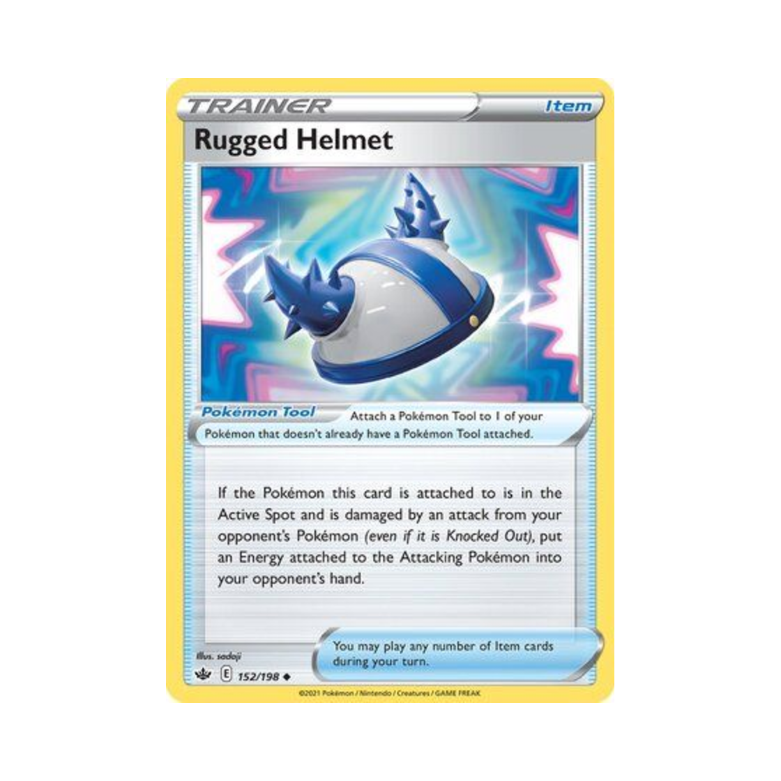 포켓몬 TCG 우락부락 멧 U 칠링 레인 (영문판)(Pokemon TCG Rugged Helmet U Chilling Reign (English Ver.)) - 1