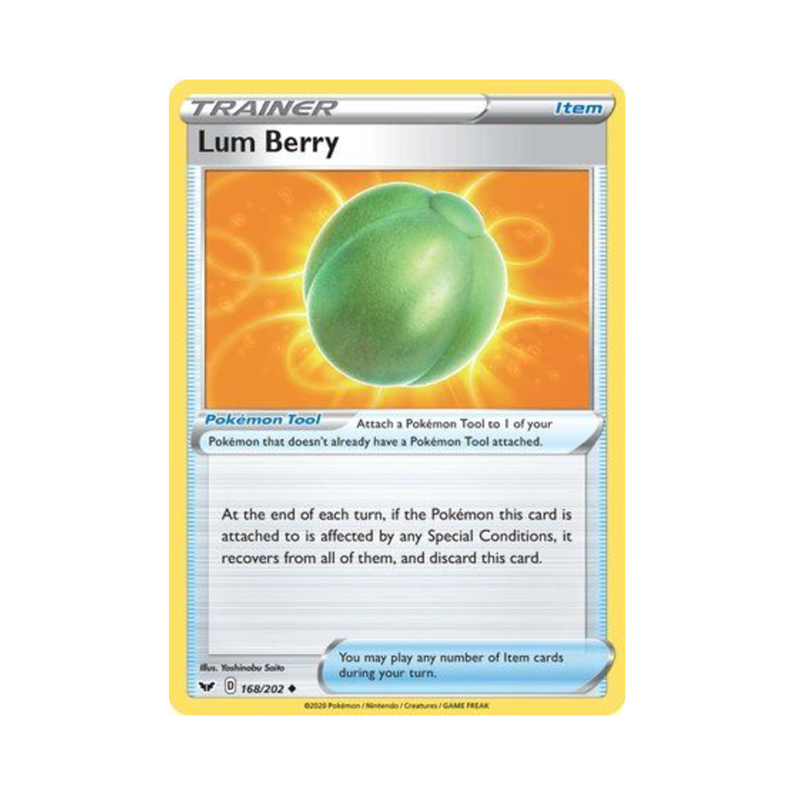 포켓몬 TCG 리샘열매 U 소드 & 실드 (영문판)(Pokemon TCG Lum Berry U Sword & Shield (English Ver.)) - 1