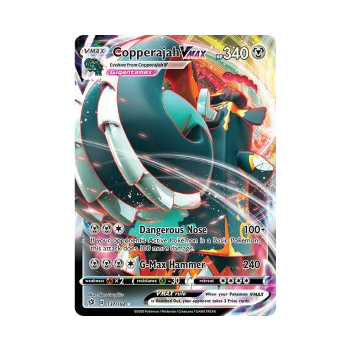 포켓몬 TCG 대왕끼리동 VMAX HRV 레벌 크래시 (영문판)(Pokemon TCG Copperajah VMAX HRV Rebel Clash (English Ver.)) - 1