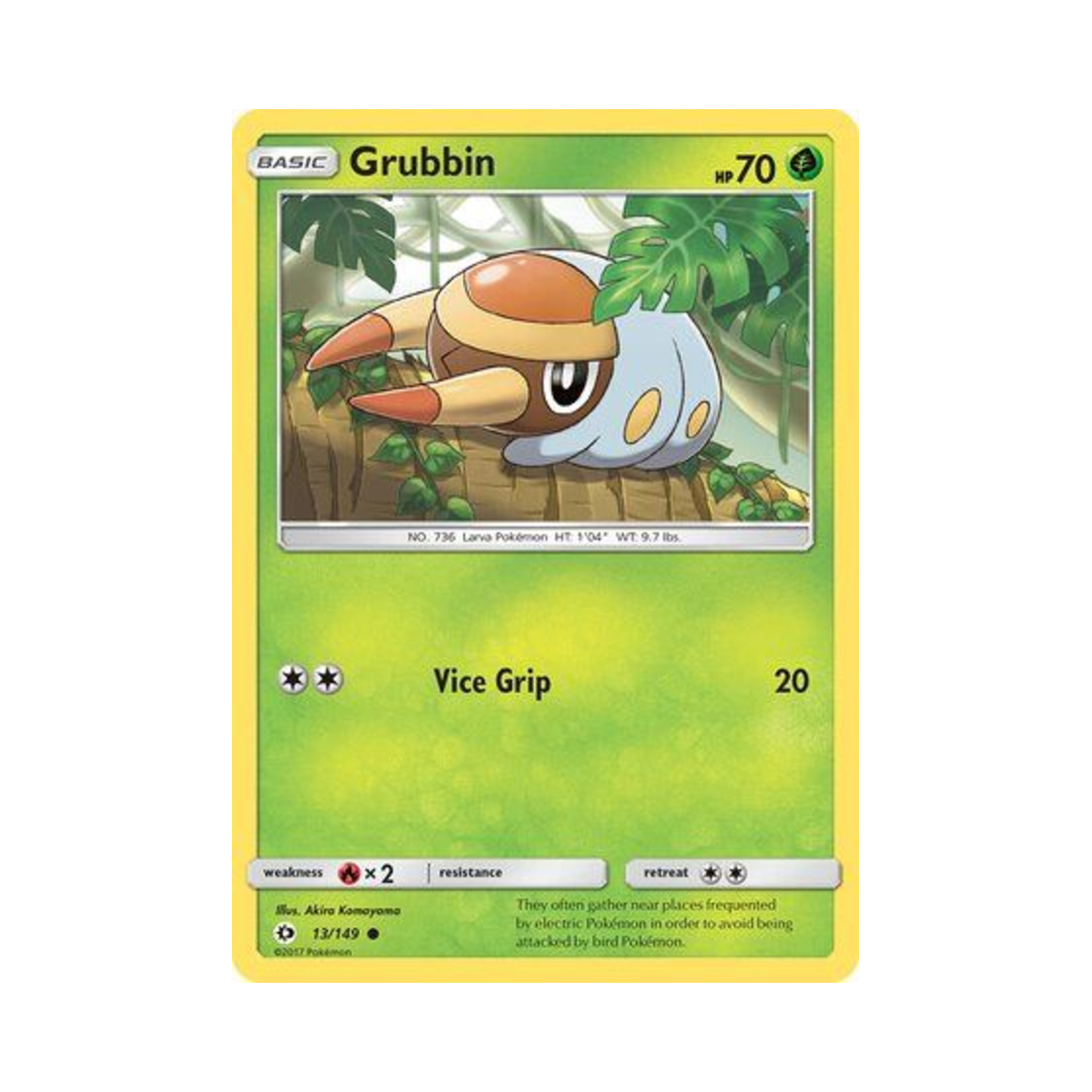 포켓몬 TCG 턱지충이 C 썬 & 문 (영문판)(Pokemon TCG Grubbin C Sun & Moon (English Ver.)) - 1