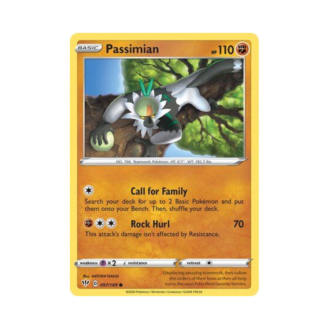 포켓몬 TCG 내던숭이 C 다크니스 어블레이즈 (영문판)(Pokemon TCG Passimian C Darkness Ablaze (English Ver.)) - 1