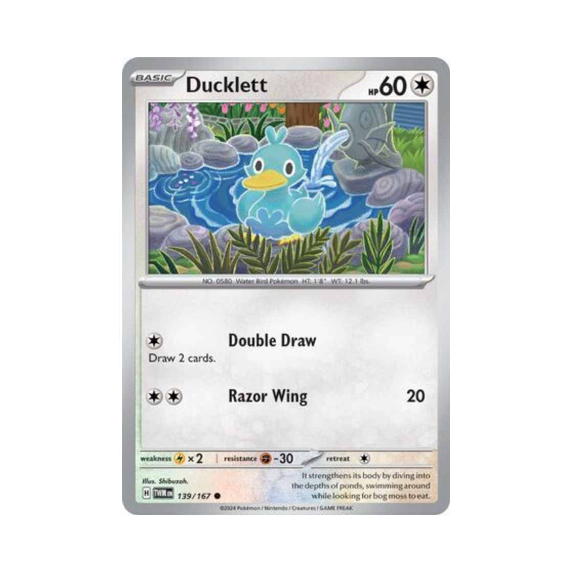 포켓몬 TCG 꼬지보리 C 트와일라잇 마스커레이드 (영문판)(Pokemon TCG Ducklett C Twilight Masquerade (English Ver.)) - 1