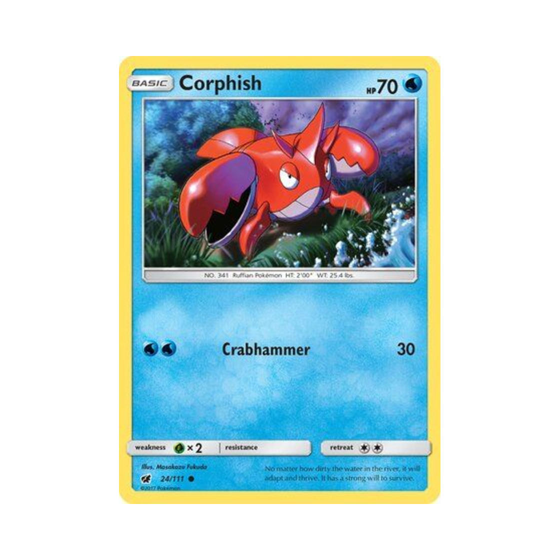 포켓몬 TCG 가재군 C 크림슨 인베이전 (영문판)(Pokemon TCG Corphish C Crimson Invasion (English Ver.)) - 1