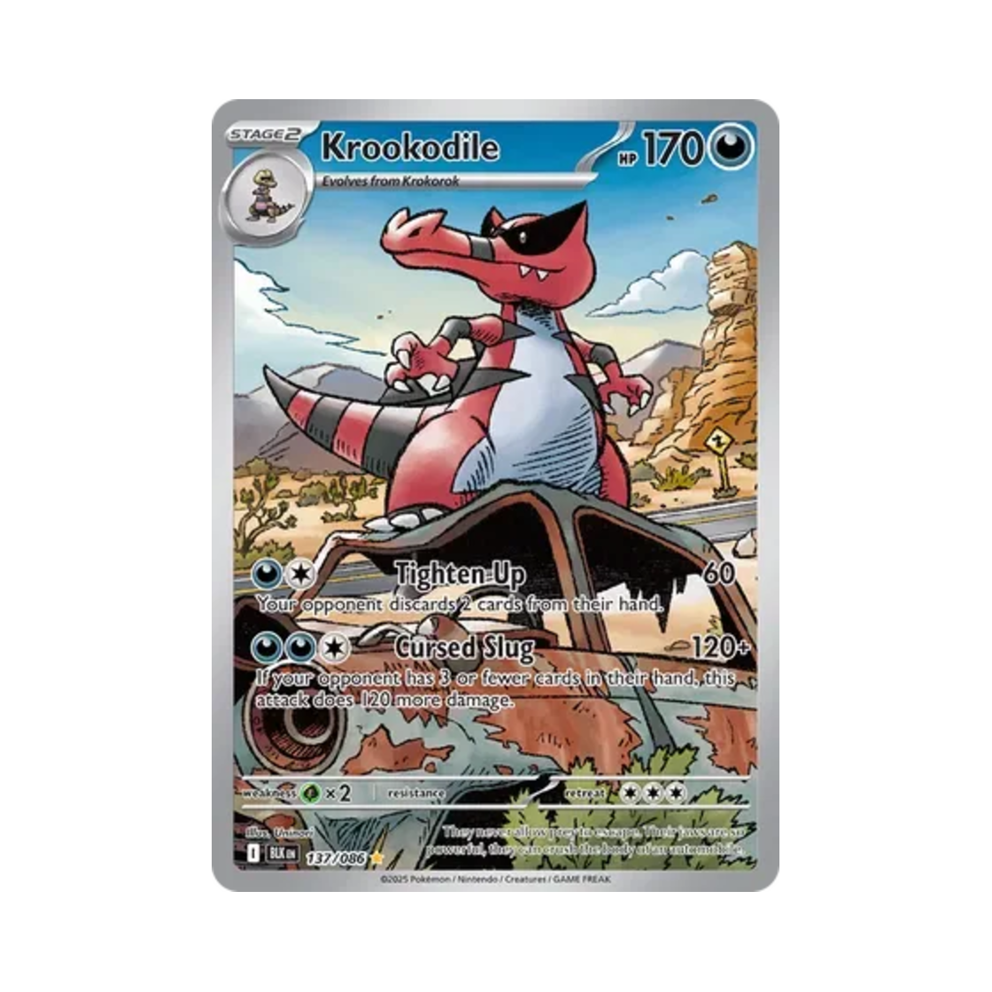포켓몬 TCG 악비아르 IR 블랙볼트 (영문판)(Pokemon TCG Krookodile IR Black Bolt (English Ver.)) - 1