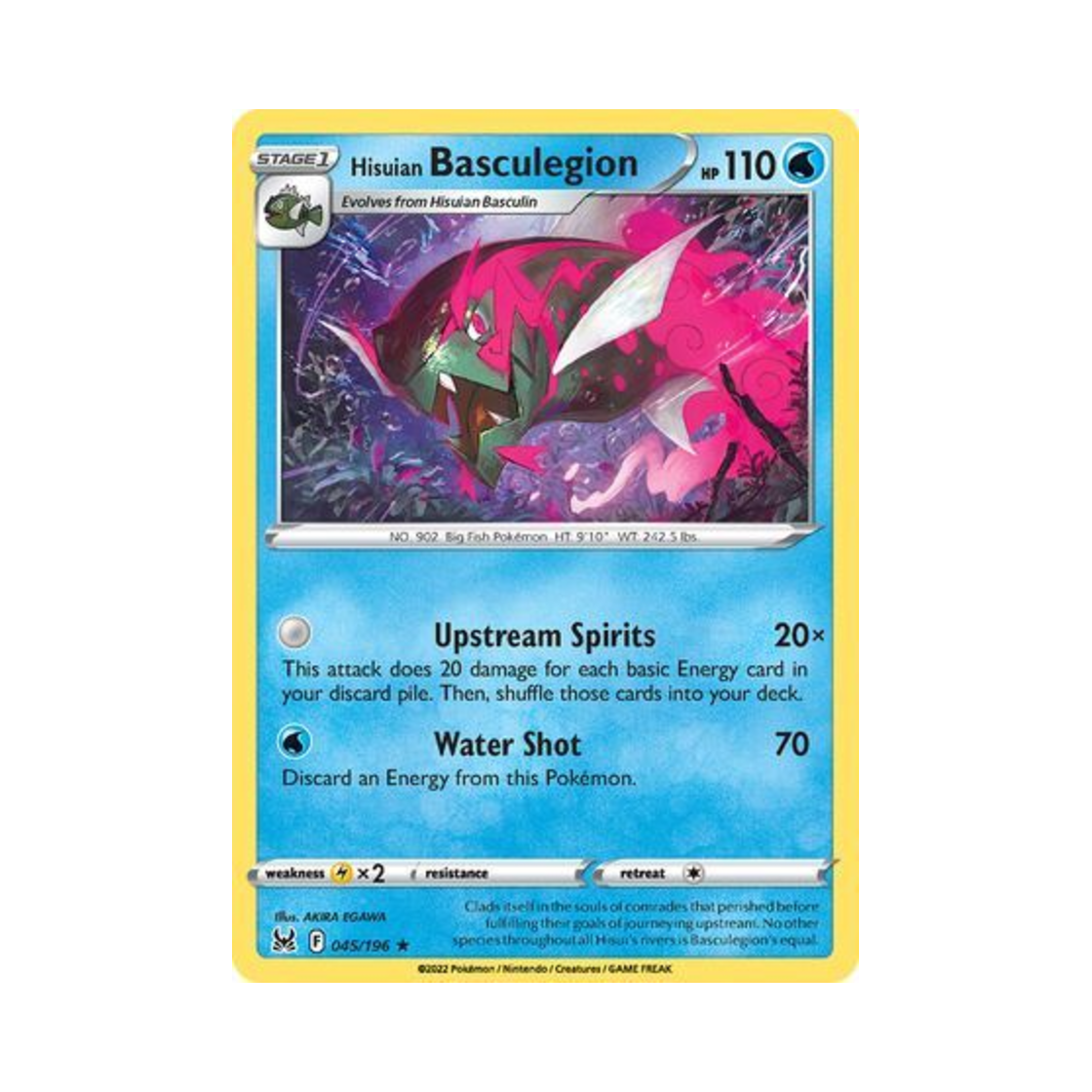 포켓몬 TCG 히스이 대쓰여너 RH 로스트 오리진 (영문판)(Pokemon TCG Hisuian Basculegion RH Lost Origin (English Ver.)) - 1