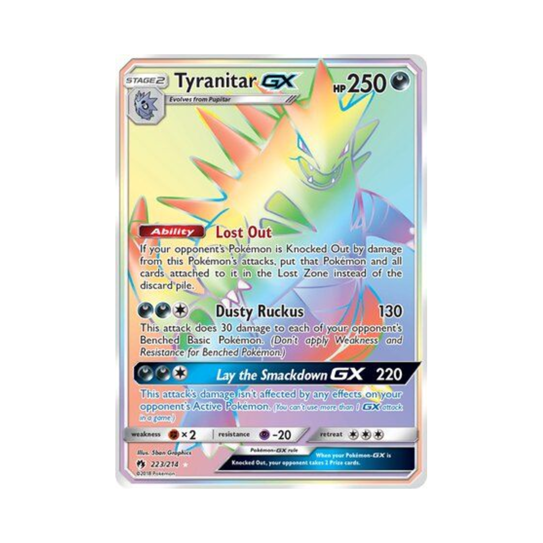 포켓몬 TCG 마기라스 GX RR 로스트 썬더 (영문판)(Pokemon TCG Tyranitar GX RR Lost Thunder (English Ver.)) - 1