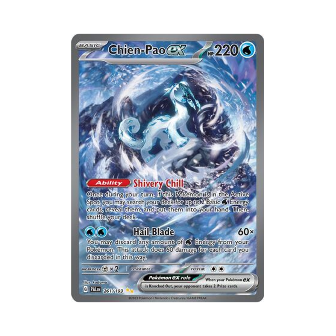 포켓몬 TCG 파오젠 ex SIR 팔데아 이볼브드 (영문판)(Pokemon TCG Chien Pao ex SIR Paldea Evolved (English Ver.)) - 1