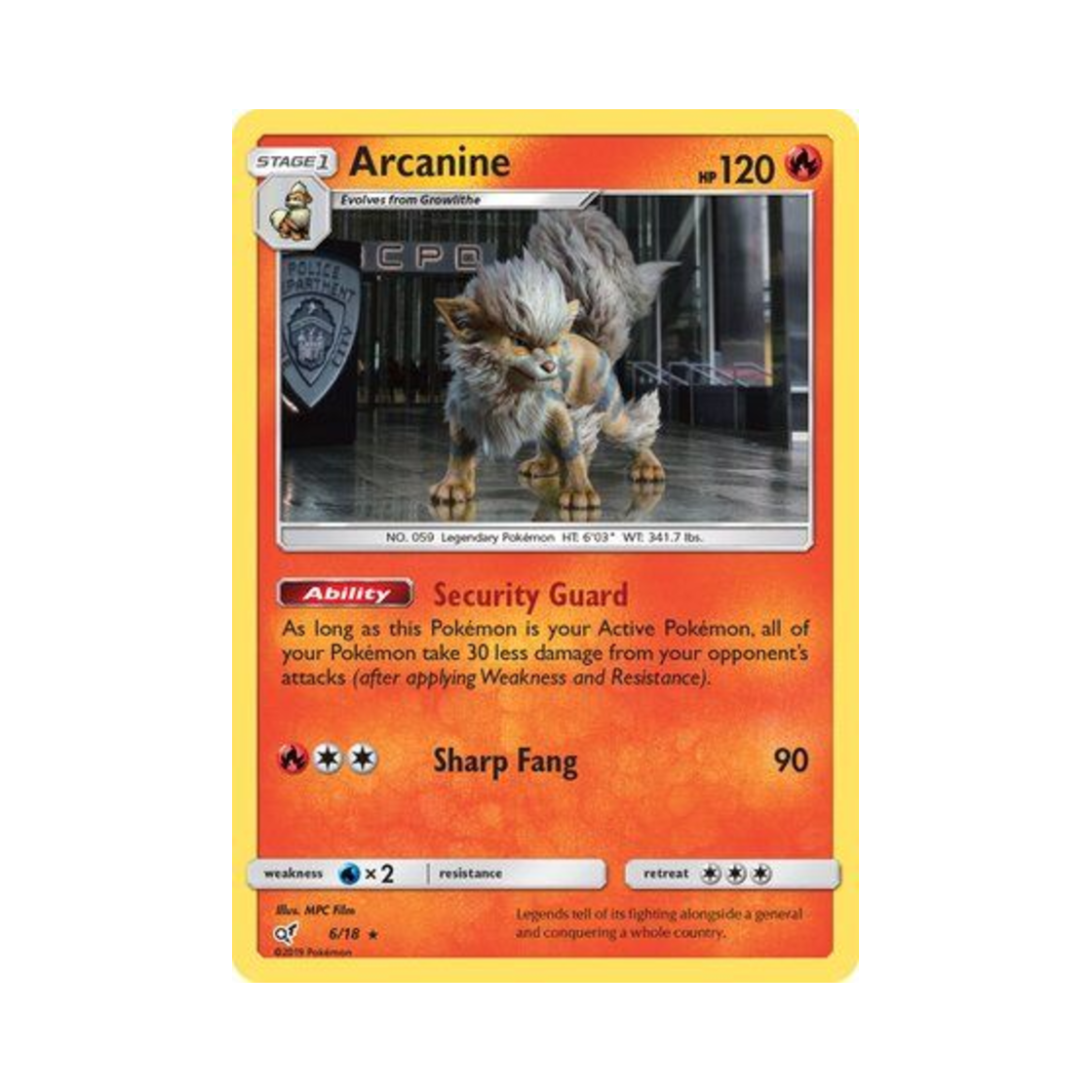 포켓몬 TCG 윈디 R 명탐정 피카츄 (영문판)(Pokemon TCG Arcanine R Detective Pikachu (English Ver.)) - 1