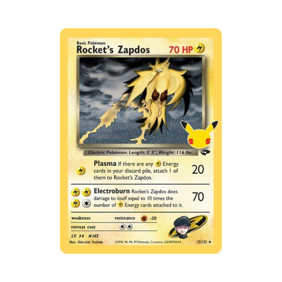 포켓몬 TCG 로켓단의 썬더 R 셀레브레이션즈 (영문판)(Pokemon TCG Rocket's Zapdos R Celebrations (English Ver.)) - 1