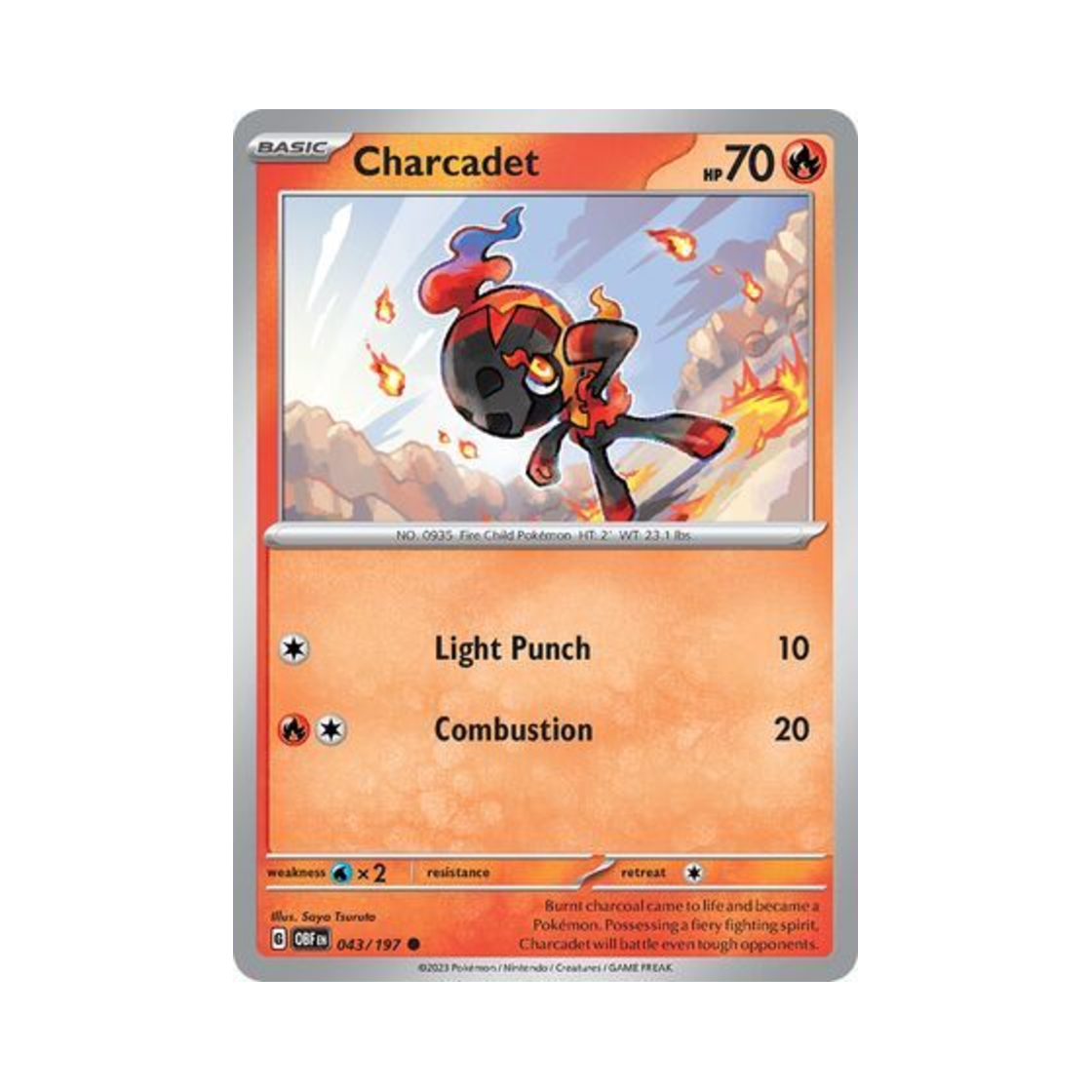 포켓몬 TCG 카르본 C 옵시디언 플레임즈 (영문판)(Pokemon TCG Charcadet C Obsidian Flames (English Ver.))