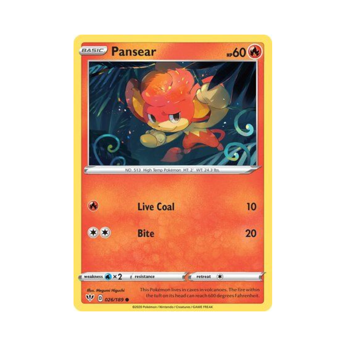 포켓몬 TCG 바오프 C 다크니스 어블레이즈 (영문판)(Pokemon TCG Pansear C Darkness Ablaze (English Ver.)) - 1