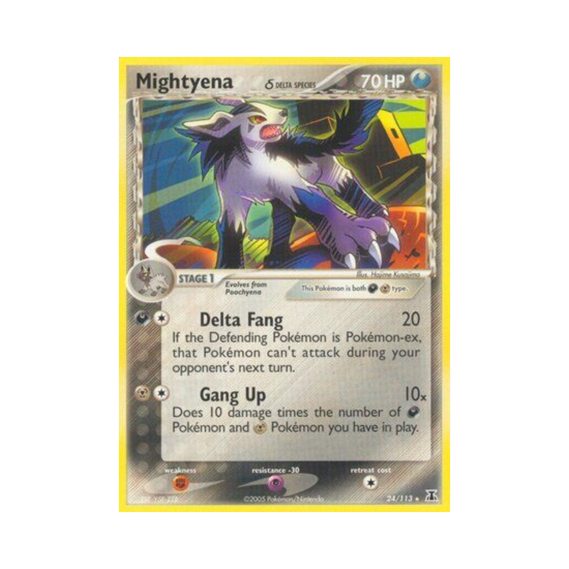 포켓몬 TCG 그라에나 R EX 델타 스페이시스 (영문판)(Pokemon TCG Mightyena R EX Delta Species (English Ver.))