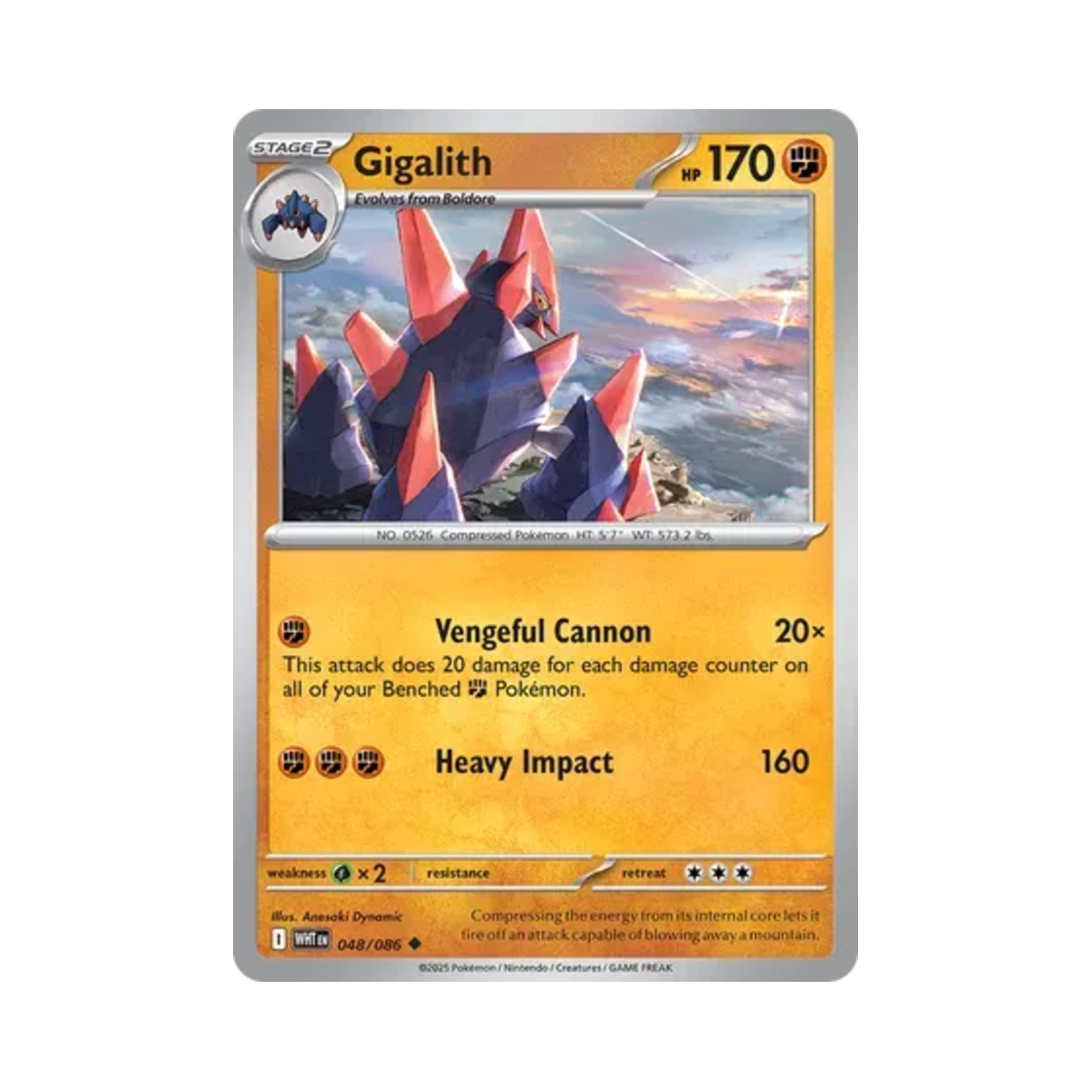 포켓몬 TCG 기가이어스 U 화이트플레어 (영문판)(Pokemon TCG Gigalith U White Flare (English Ver.))