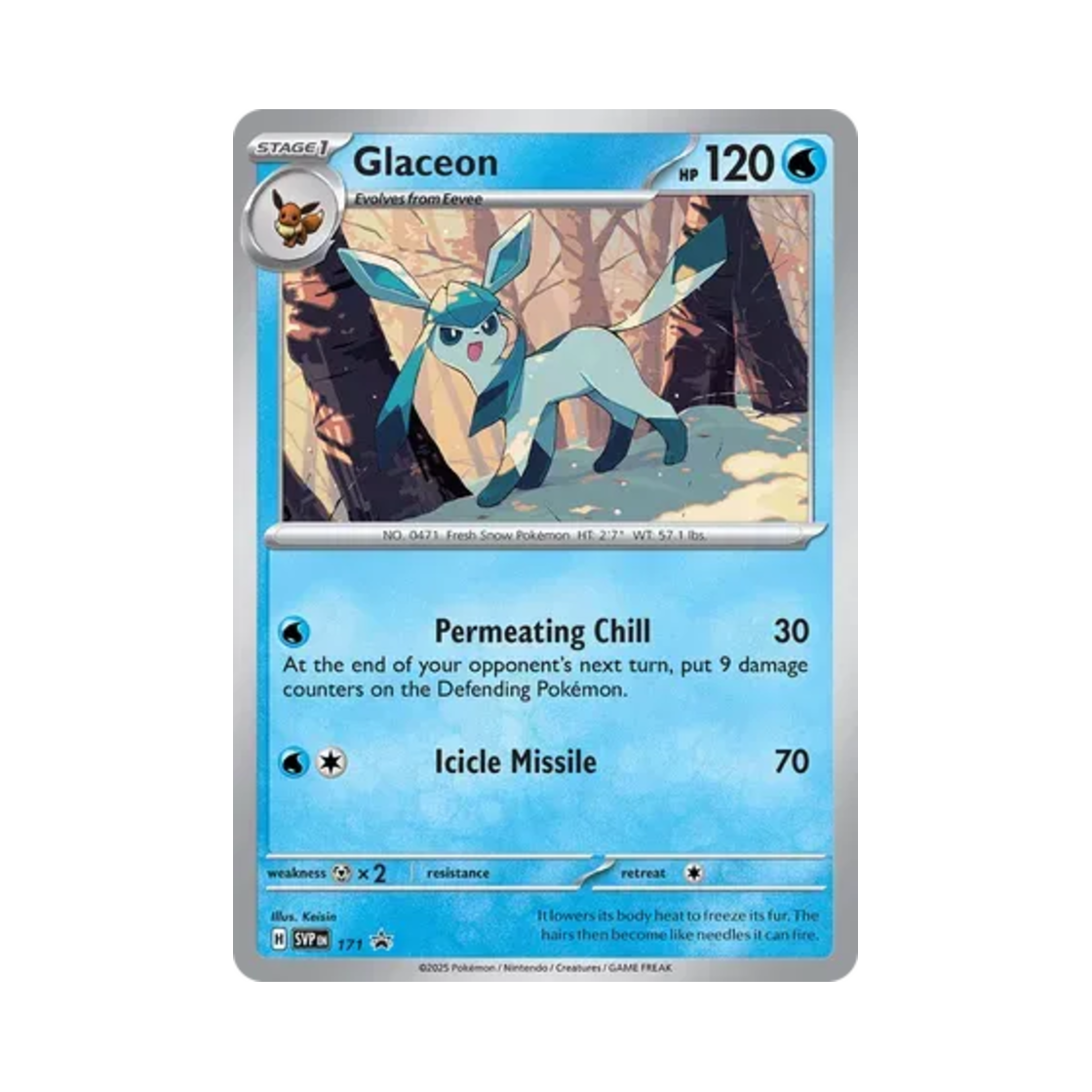 포켓몬 TCG 글레이시아 P 스칼렛 & 바이올렛 프로모 카드 (영문판)(Pokemon TCG Glaceon P Scarlet & Violet Promos (English Ver.)) - 1