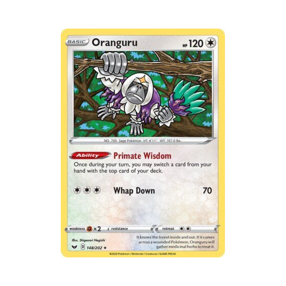 포켓몬 TCG 하랑우탄 RH 소드 & 실드 (영문판)(Pokemon TCG Oranguru RH Sword & Shield (English Ver.)) - 1