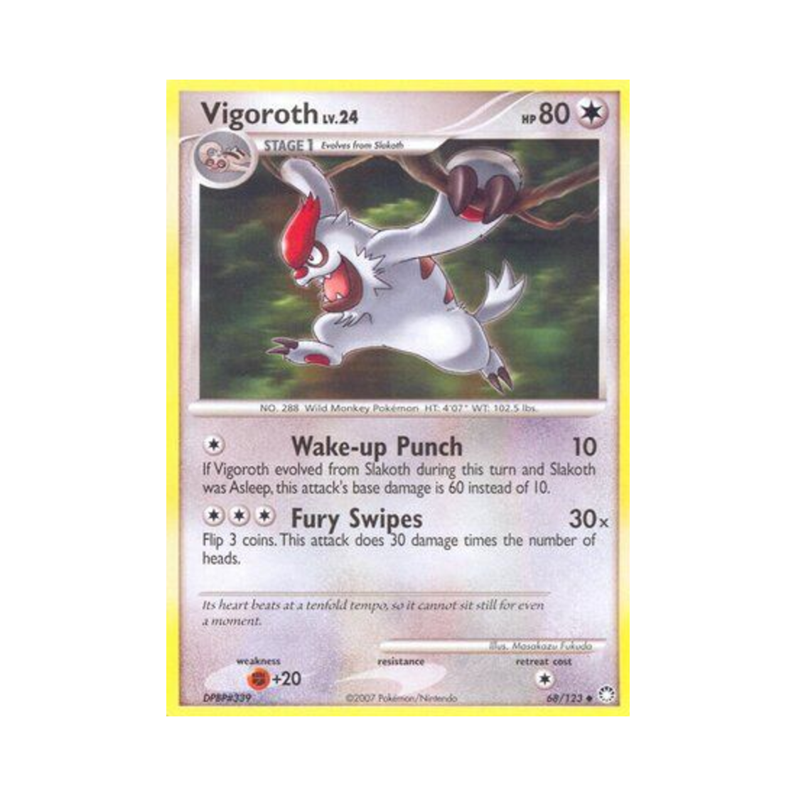포켓몬 TCG 발바로 U 미스터리어스 트레져스 (영문판)(Pokemon TCG Vigoroth U Mysterious Treasures (English Ver.)) - 1