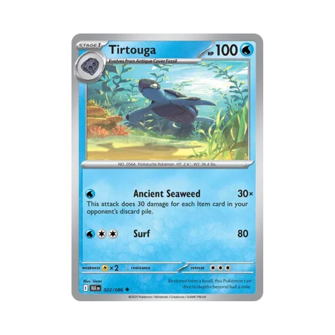 포켓몬 TCG 프로토가 U 블랙볼트 (영문판)(Pokemon TCG Tirtouga U Black Bolt (English Ver.)) - 1