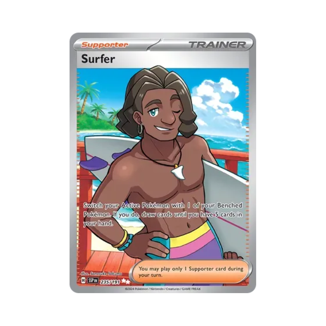 포켓몬 TCG 서퍼 UR 서징 스파크 (영문판)(Pokemon TCG Surfer UR Surging Sparks (English Ver.)) - 1