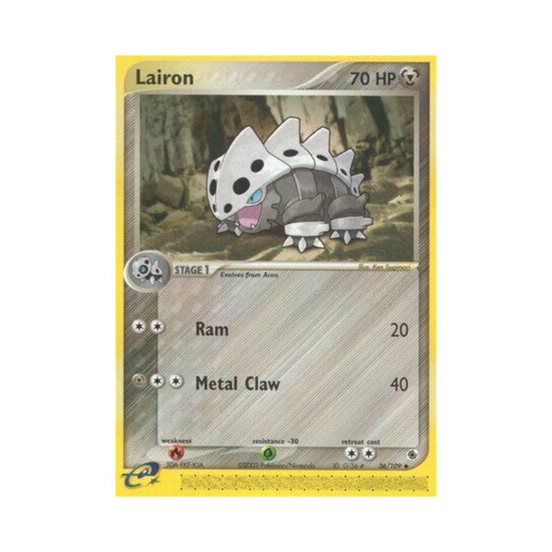 포켓몬 TCG 갱도라 U EX 루비 & 사파이어 (영문판)(Pokemon TCG Lairon U EX Ruby & Sapphire (English Ver.)) - 1