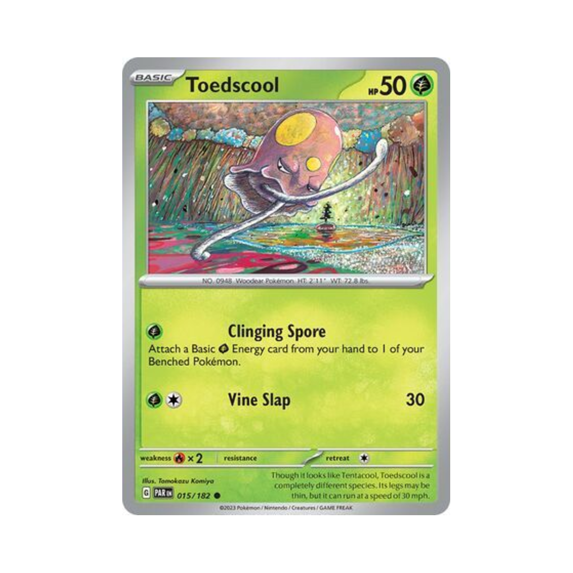 포켓몬 TCG 들눈해 C 파라독스 리프트 (영문판)(Pokemon TCG Toedscool C Paradox Rift (English Ver.))