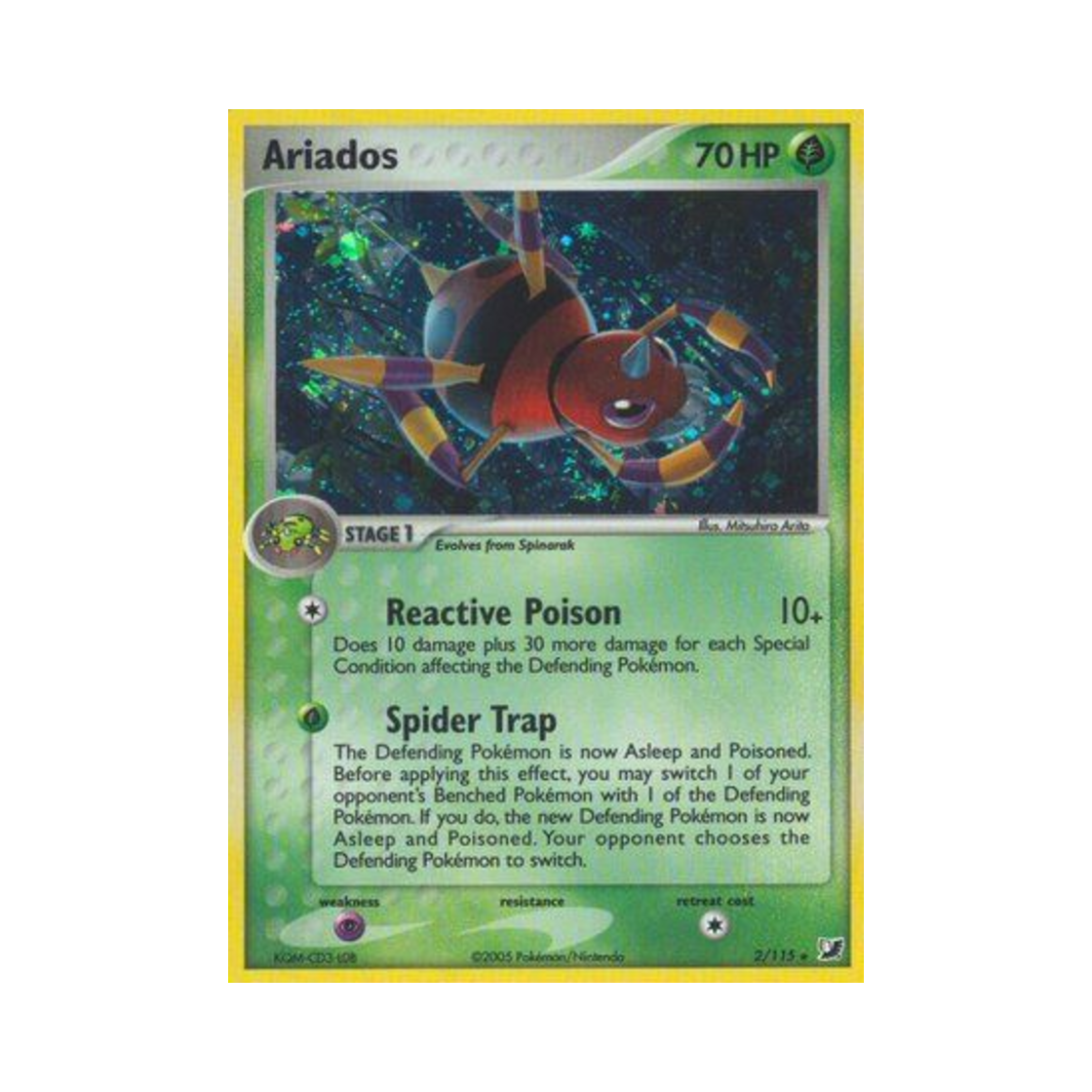 포켓몬 TCG 아리아도스 RH EX 언씬 포시스 (영문판)(Pokemon TCG Ariados RH EX Unseen Forces (English Ver.)) - 1