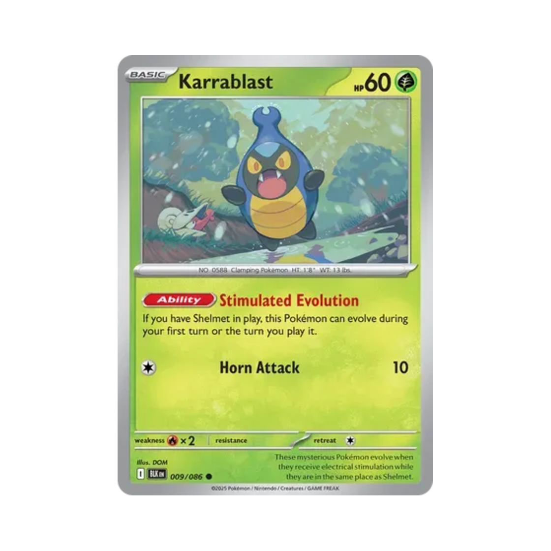 포켓몬 TCG 딱정곤 C 블랙볼트 (영문판)(Pokemon TCG Karrablast C Black Bolt (English Ver.)) - 1