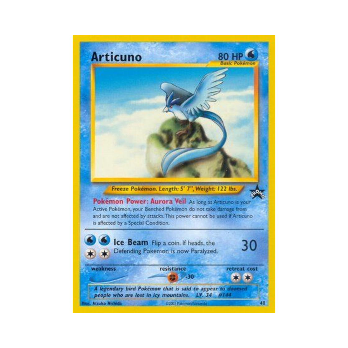 포켓몬 TCG 프리져 P 위자드 오브 더 코스트 프로모카드 (영문판)(Pokemon TCG Articuno P Wizards of the Coast Promos (English Ver.)) - 1