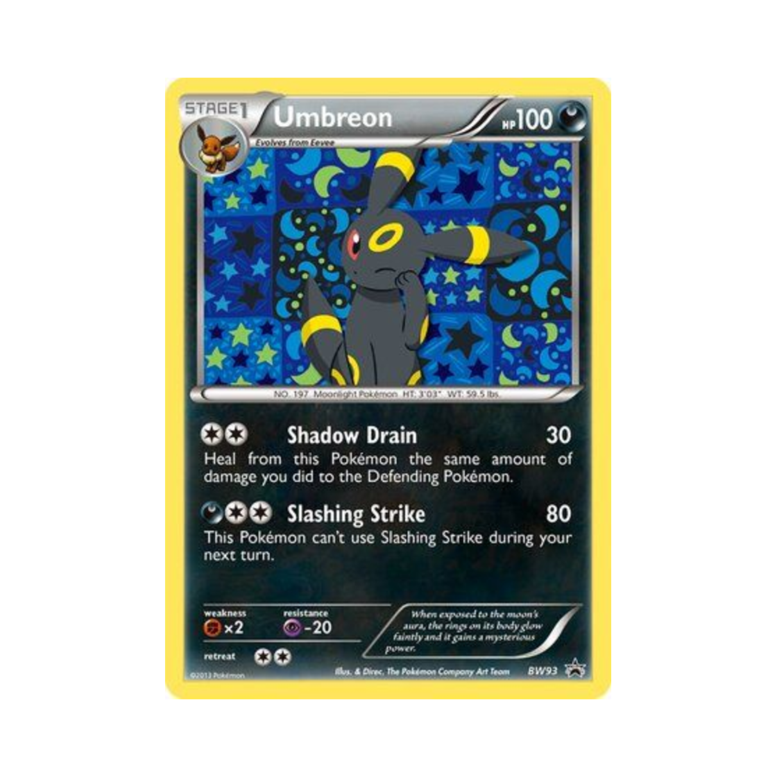 포켓몬 TCG 블래키 P 블랙 & 화이트 프로모카드 (영문판)(Pokemon TCG Umbreon P Black & White Promos (English Ver.)) - 1