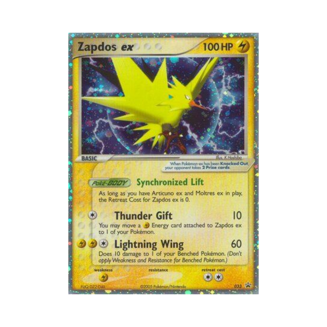 포켓몬 TCG 썬더 ex P 닌텐도 프로모카드 (영문판)(Pokemon TCG Zapdos ex P Nintendo Promos (English Ver.))