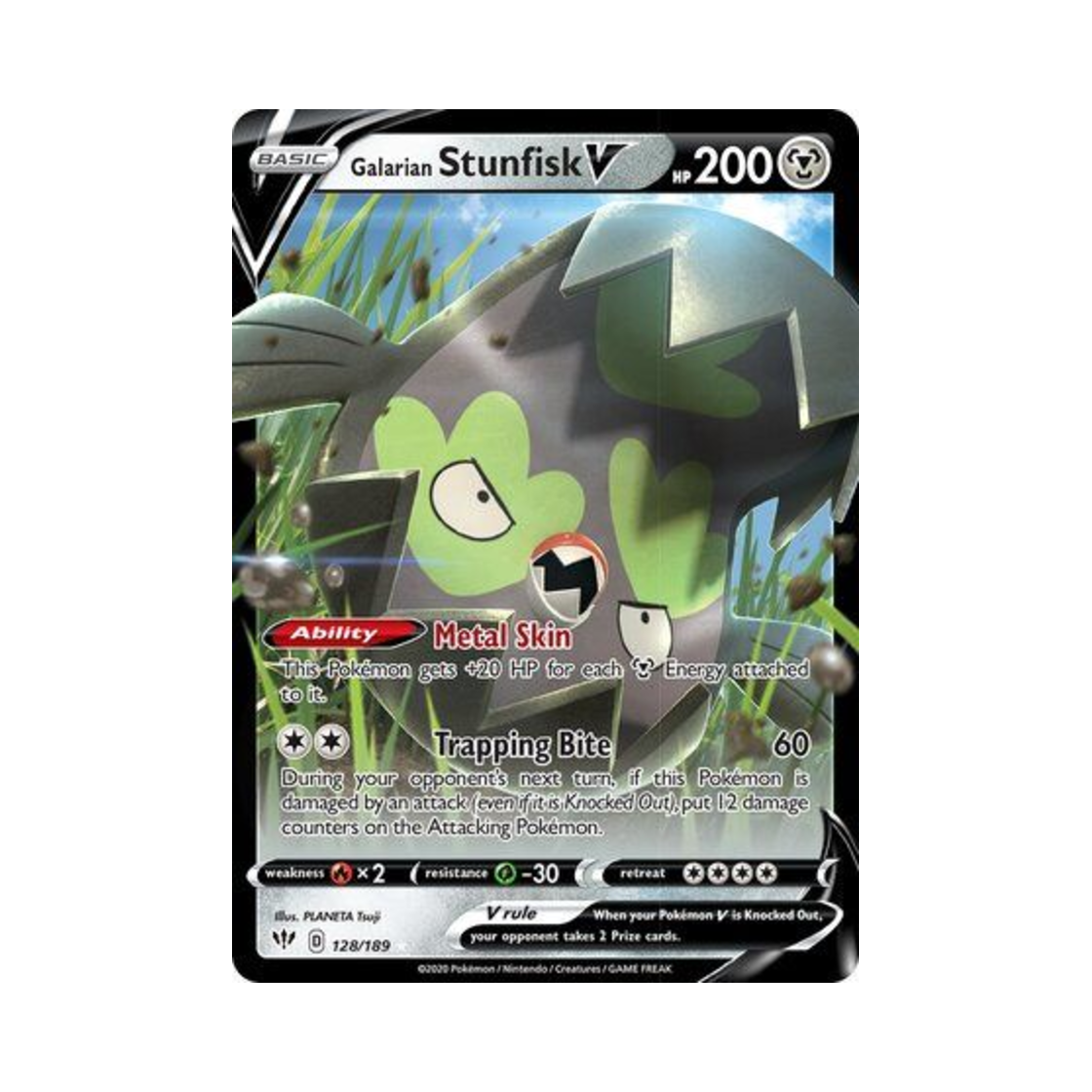 포켓몬 TCG 가라르 메더 V HRV 다크니스 어블레이즈 (영문판)(Pokemon TCG Galarian Stunfisk V HRV Darkness Ablaze (English Ver.)) - 1