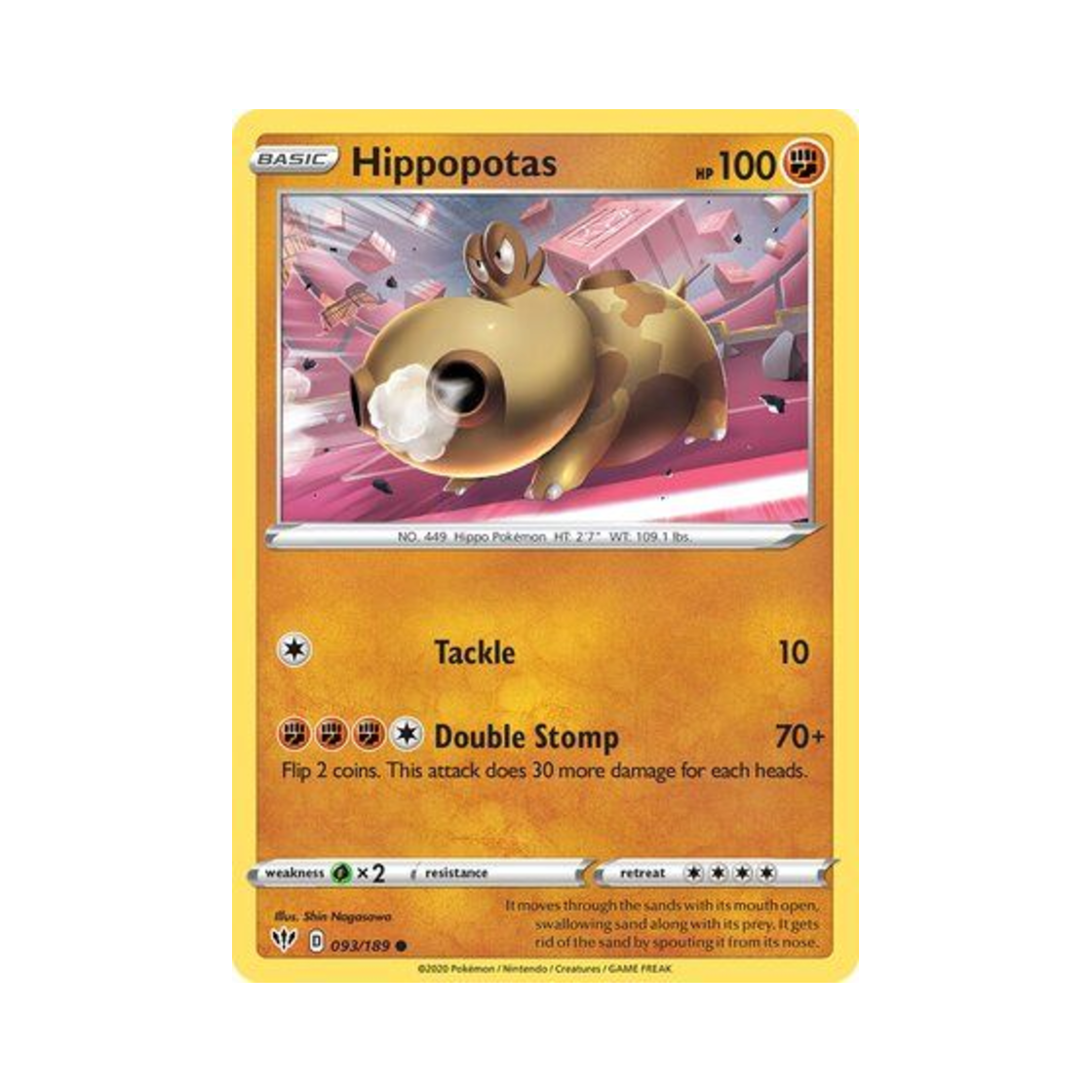 포켓몬 TCG 히포포타스 C 다크니스 어블레이즈 (영문판)(Pokemon TCG Hippopotas C Darkness Ablaze (English Ver.)) - 1