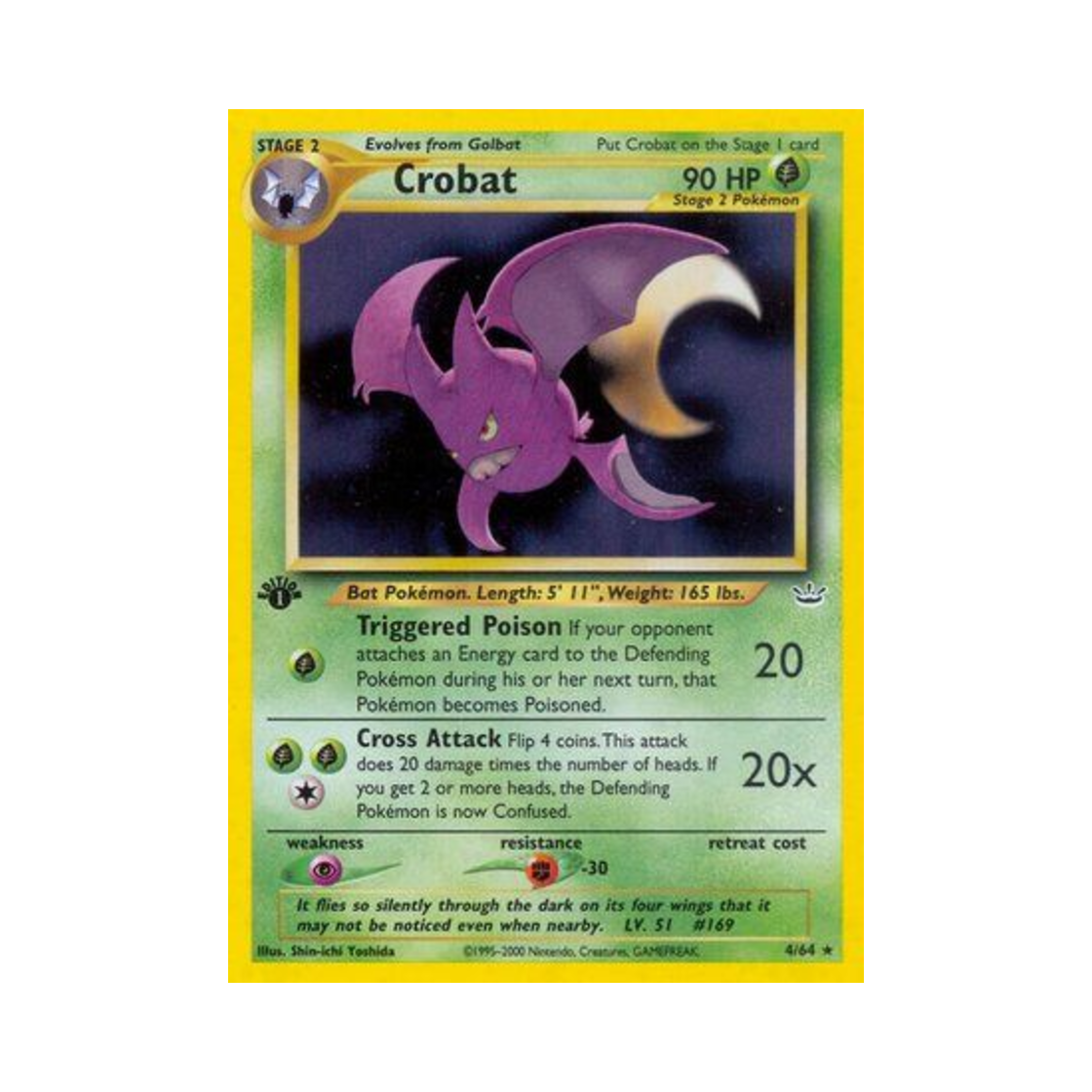 포켓몬 TCG 크로뱃 RH 네오 레버레이션 (영문판)(Pokemon TCG Crobat RH Neo Revelation (English Ver.))