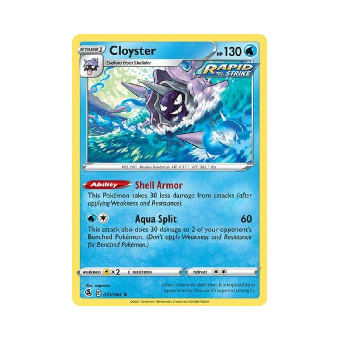 포켓몬 TCG 파르셀 R 퓨전 스트라이크 (영문판)(Pokemon TCG Cloyster R Fusion Strike (English Ver.)) - 1