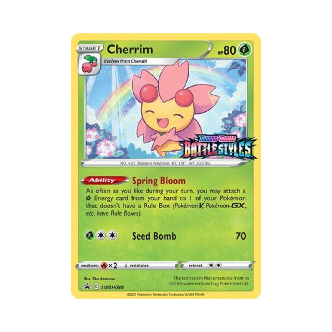 포켓몬 TCG 체리꼬 P 소드 & 실드 프로모카드 (영문판)(Pokemon TCG Cherrim P Sword & Shield Promos (English Ver.)) - 1