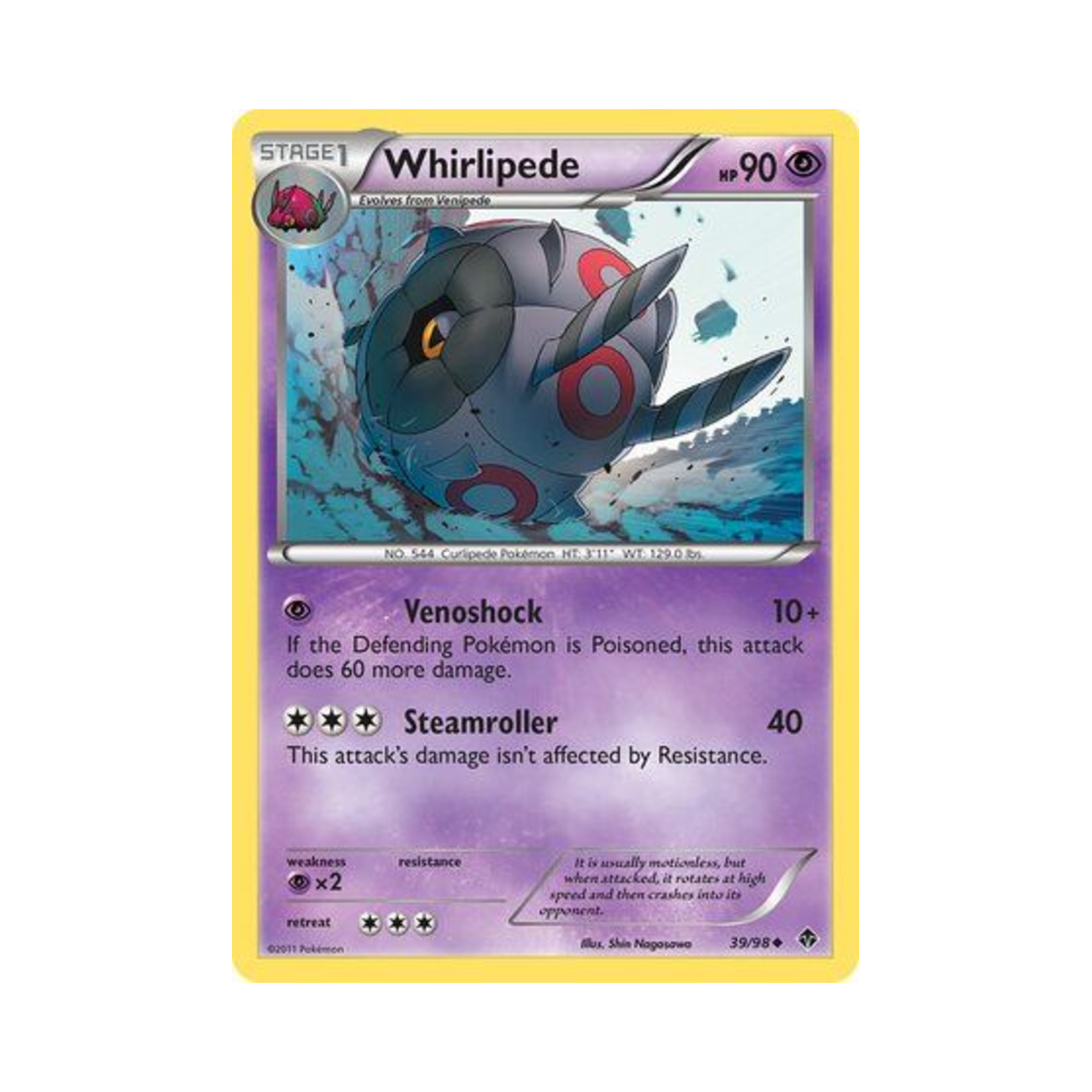 포켓몬 TCG 휠구 U 이머징 파워스 (영문판)(Pokemon TCG Whirlipede U Emerging Powers (English Ver.)) - 1