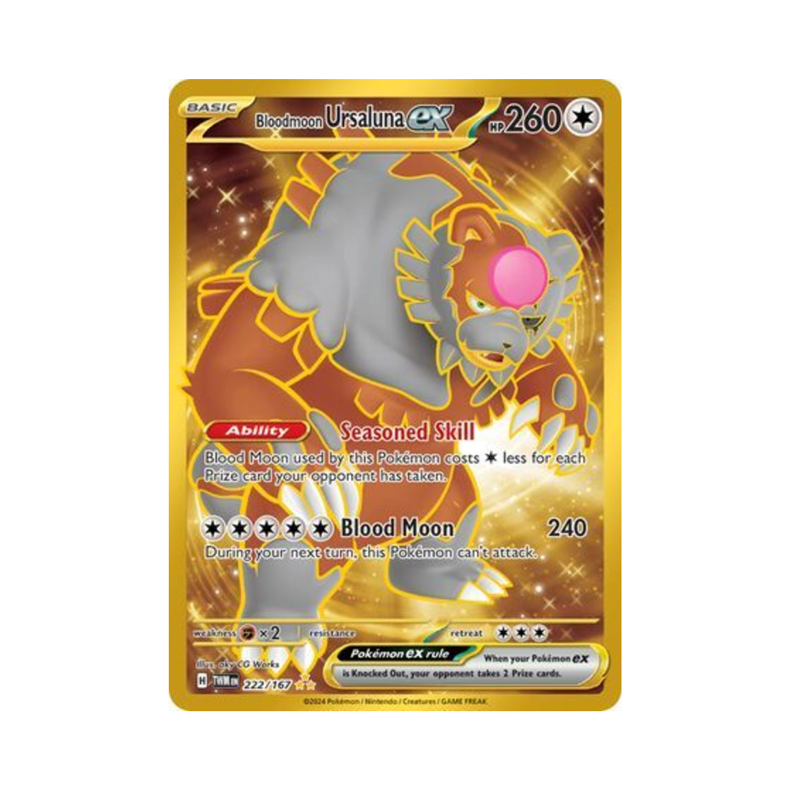 포켓몬 TCG 붉은달 다투곰 ex HR 트와일라잇 마스커레이드 (영문판)(Pokemon TCG Bloodmoon Ursaluna ex HR Twilight Masquerade (English Ver.)) - 1