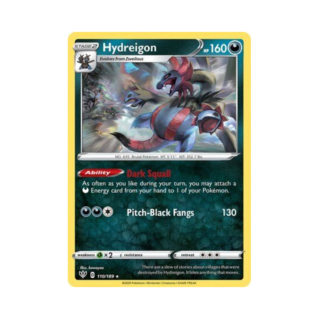 포켓몬 TCG 삼삼드래 R 다크니스 어블레이즈 (영문판)(Pokemon TCG Hydreigon R Darkness Ablaze (English Ver.)) - 1