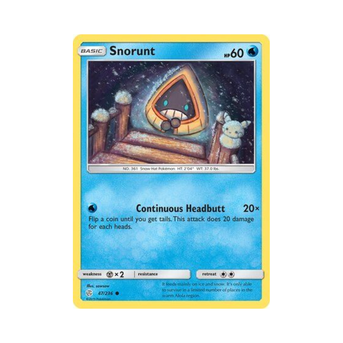 포켓몬 TCG 눈꼬마 C 코스믹 이클립스 (영문판)(Pokemon TCG Snorunt C Cosmic Eclipse (English Ver.)) - 1