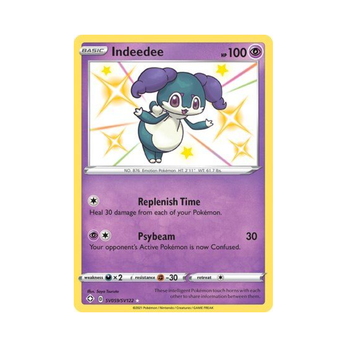 포켓몬 TCG 에써르 RS 샤이닝 페이츠 (영문판)(Pokemon TCG Indeedee RS Shining Fates (English Ver.)) - 1