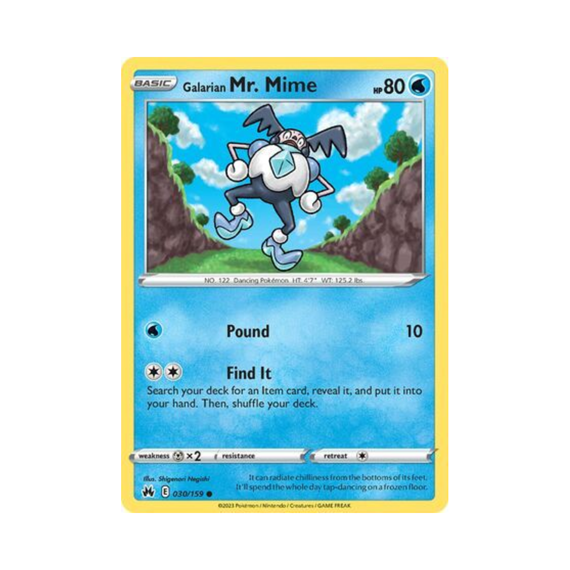 포켓몬 TCG 가라르 마임맨 C 크라운 제니스 (영문판)(Pokemon TCG Galarian Mr. Mime C Crown Zenith (English Ver.)) - 1